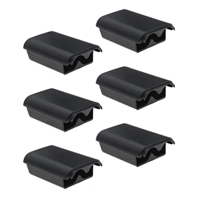 Afbeelding van ECSiNG 6 STKS Batterij Cover Vervanging Shell Shield Case Houder Compatibel met Xbox 360 Draadloze Controller Zwarte Accessoires
