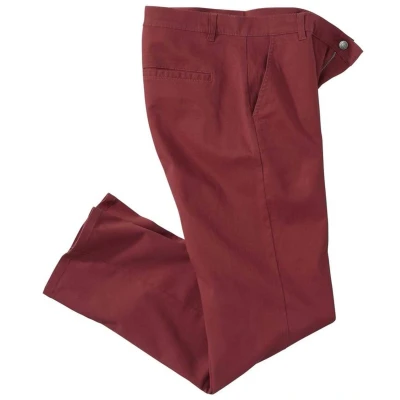 Afbeelding van ATLAS FOR MEN Baksteenrode stretch chino Heren Verkrijgbaar in grote maten W44