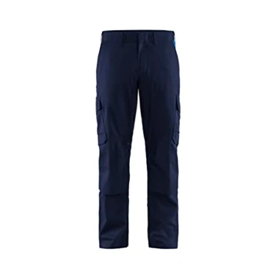 Afbeelding van Blaklader Industrie werkbroek stretch met kniezakken 1448 1832 Marineblauw/Korenblauw D132