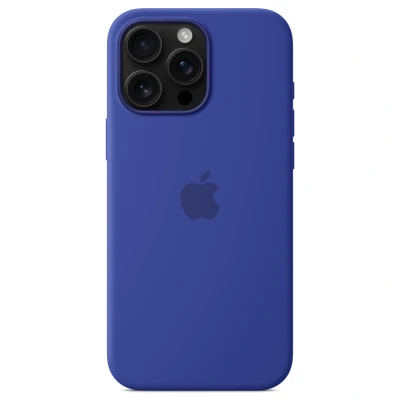 Afbeelding van Origineel Apple iPhone 16 Pro Max MagSafe Hoesje Siliconen en TPU (zacht) Softcase/Backcover Blauw Telefoonhoesje