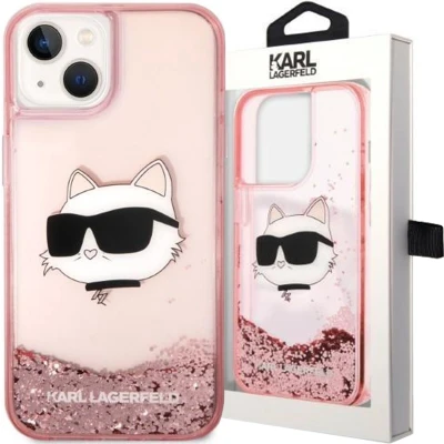 Afbeelding van Karl Lagerfeld KLHCP14MLNCHCP iPhone 14 Plus 6.7 roze/roze hardcase Glitter Choupette Head