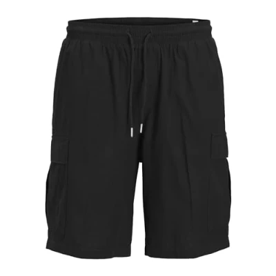 Afbeelding van Jack &amp; Jones Lockere Loose FIT Shorts, Heren, Maat: Medium, Black