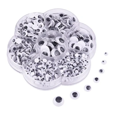 Afbeelding van KUUQA 700 Stuks Gemengde Wiggle Googly Eyes Zelfklevende DIY Scrapbooking Ambachten (Verschillende Maten)