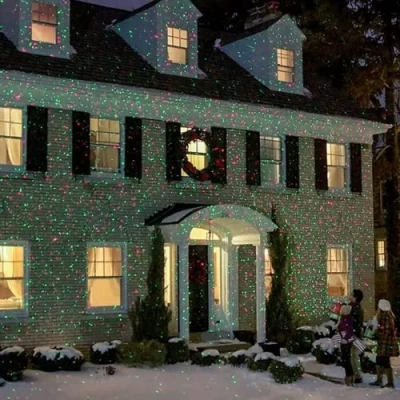 Afbeelding van Buiten Kerst Projector Lichten, Afstandsbediening Bewegende Rood &amp; Groen Patroon Automatisch Veranderende LED Landschap Licht Yard Decor Xmas Party IP65