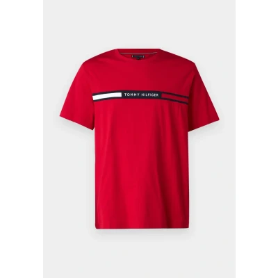 Afbeelding van Tommy Hilfiger Insert TEE Tshirt basic, Heren, Maat: XS, Medium red