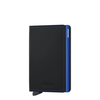Afbeelding van Secrid Slimwallet Portemonnee Matte black &amp; blue