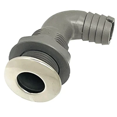 Afbeelding van Taskar Thru Hull Bilge Skin Fitting 2,5 cm 25 mm Elleboog Boot Marine RVS Afvoerplug