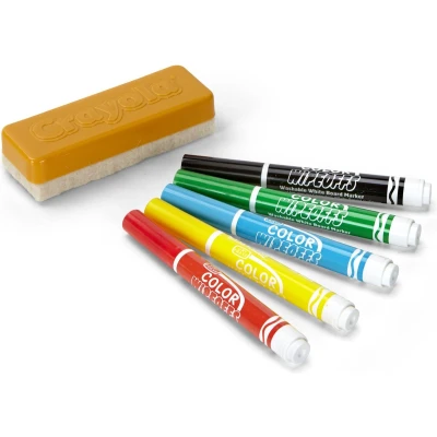 Afbeelding van Crayola Dry Wipeoffs Stiften met Wisser, 5st.