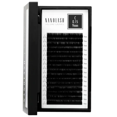 Afbeelding van wimpers voor wimperextensions Nanolash professionele verlenging, valse (0.15 C, 9mm)