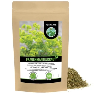 Afbeelding van Frauenmanteltee (125g), Frauenmantelkraut gesneden, zacht gedroogd, 100% puur en natuurlijk voor de bereiding van thee, kruidenthee