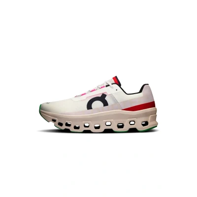Afbeelding van On Cloudmonster Hardloopschoenen voor op de weg Ivory pearl, Heren, Maat: 45, pearl Polyester