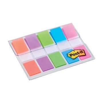 Afbeelding van Post it Index, Ft 11,9x43,2 Mm, Blister Met 5 Kleuren, 20 Tabs Per Kleur Index