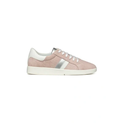 Afbeelding van Geox D Meleda Sneakers laag, Dames, Maat: 39, Light rose optic white Leer/ synthetisch