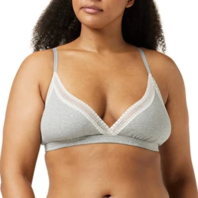 Afbeelding van Sloggi Go bralette met ribbels voor dames, medium grijs gemêleerd (M033), M