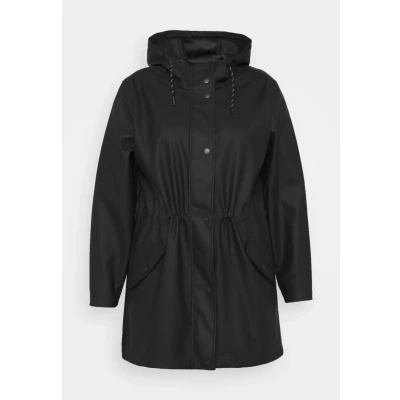 Afbeelding van VERO MODA CURVE coated regenjas VMMALOU zwart