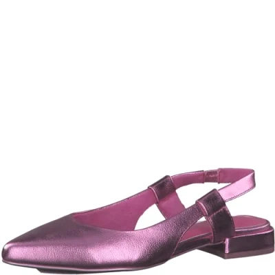 Afbeelding van Marco Tozzi BY Guido Maria Kretschmer Ballerina&#039;s, Dames, Maat: 38, Pink metallic Hoogwaardig imitatieleer