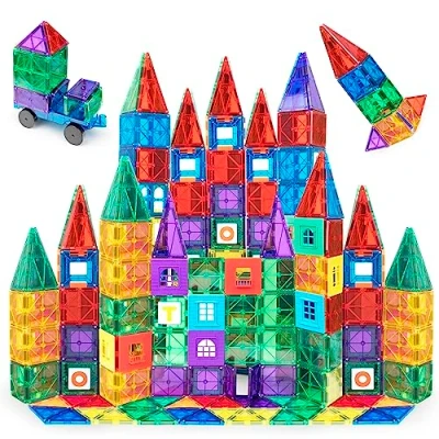 Afbeelding van Playmags 150 stuks magnetisch constructiespeelgoed