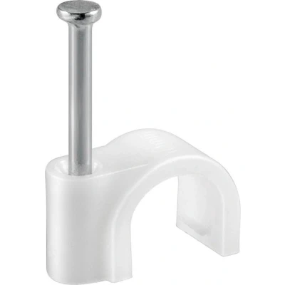 Afbeelding van Kabelklemmen met spijker voor kabels tot 5mm 20 stuks / wit