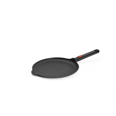Afbeelding van Woll Eco Logic QXR Crêpespan, inductief, Ø 26 cm, met afneembare steel, geschikt voor alle warmtebronnen, PFAS vrij, antiaanbaklaag, gegoten aluminium, ovenvast