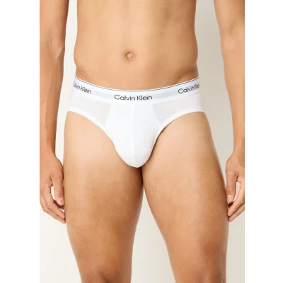 Afbeelding van Calvin Klein Underwear Modern Stretch HIP Brief 3 PACK Slip, Heren, Maat: Small, Grey heather/white/black