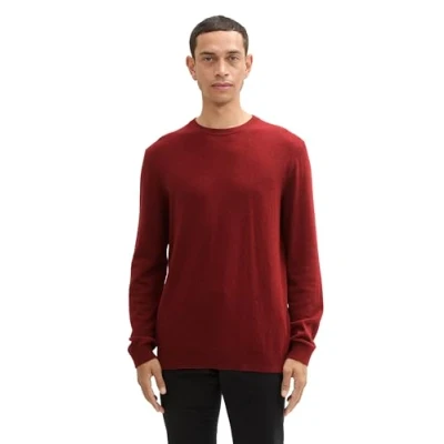 Afbeelding van TOM TAILOR heren trui, 35676 bordeauxrood melange, XL