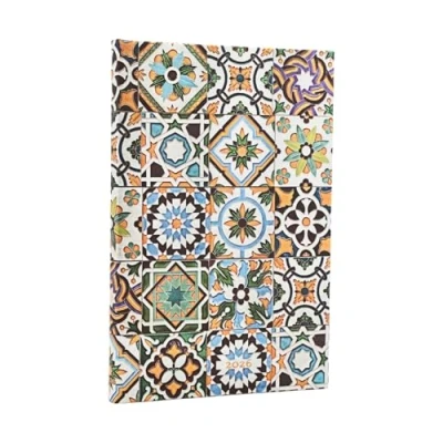 Afbeelding van 2026 Porto (Portuguese Tiles) Maxi 12 month Vertical Hardcover Flexi Dayplanner (Elastic Band Closure)