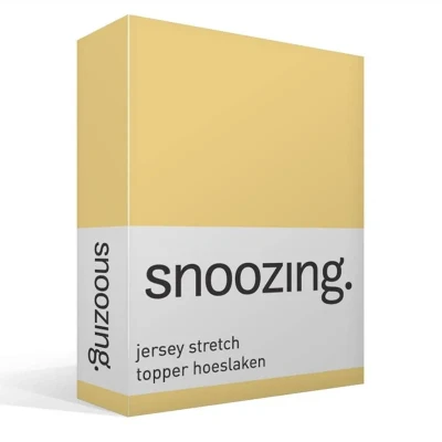 Afbeelding van Snoozing Jersey Stretch Topper Hoeslaken Tweepersoons 120/130x200/220 cm Geel