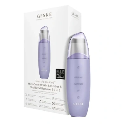 Afbeelding van GESKE SmartAppGuided™ MicroCurrent Skin Scrubber &amp; Blackhead Remover 9 in 1 Tools huidverzorging Gezichtsreiniging Anti aging en reiniging Professionele facelift Mee eter verwijderaar