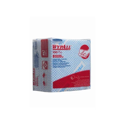 Afbeelding van WypAll 19139 sopdoek X80 Plus Hydroknit,¼ vouw,1 laags blauw 240 Stuk
