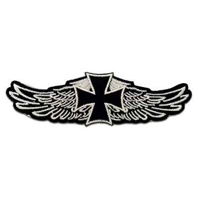 Afbeelding van Lapjes Appliqués Chopper Cross Biker overdrukplaatjes opzetstukken Applicaties opnaaien opstrijken Lap Patches, Maat: 3,9 x 12,2 cm