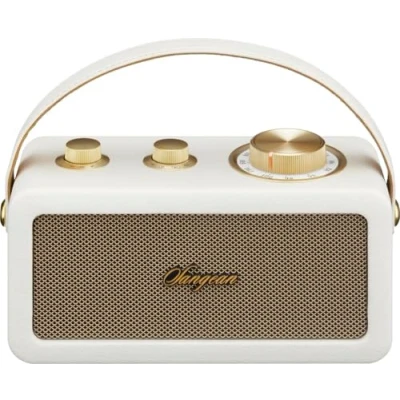 Afbeelding van Sangean RA 101 Ivory Gold draagbare FM radio met bluetooth en aux speaker oplaadbaar ivoor goud