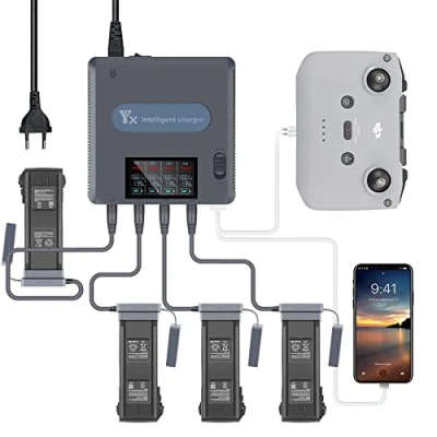 Afbeelding van 6 in 1 LCD scherm Dubbele oplaadmodus Batterijlader