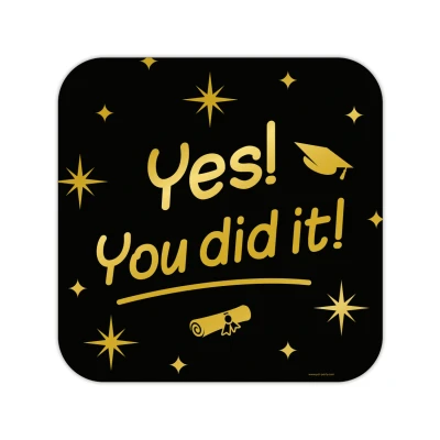 Afbeelding van Yes! You Did It! Deurbord Classy 50x50cm