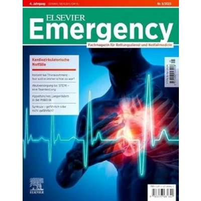 Afbeelding van ELSEVIER Emergency. Kardiozirkulatorische Notfälle. 5/2023: Fachmagazin für Rettungsdienst und Notfallmedizin