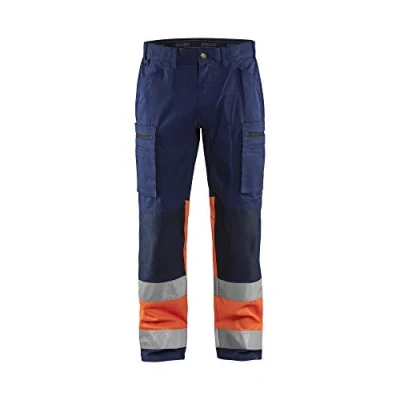 Afbeelding van Blaklader 1551 Reflecterende Werkbroek Stretch Marineblauw/Oranje