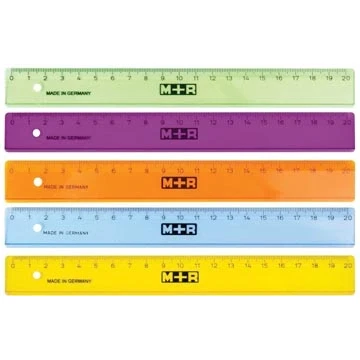 Afbeelding van M+r Lat, Uit Plastic, In Geassorteerde Kleuren, 20 Cm Lat