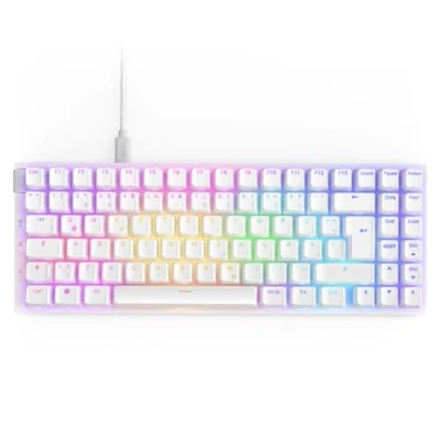 Afbeelding van NZXT Functie 2 MiniTKL 2024 Compact Tenkeyless Optisch Gaming Toetsenbord Verlichte RGB 8K Polling Rate Lineaire optische schakelaars Instelbare bediening Hot Swappable Wit DE (QWERTZ)