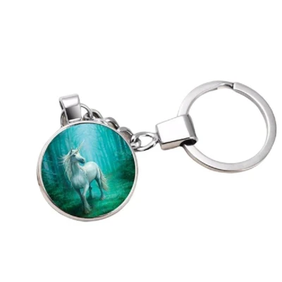 Afbeelding van Sleutelhanger Witte eenhoorn unicorn