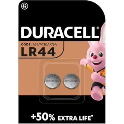Afbeelding van 2 x Duracell LR44 (1 blister met batterijen), batterijen (A76/V13GA/76A)