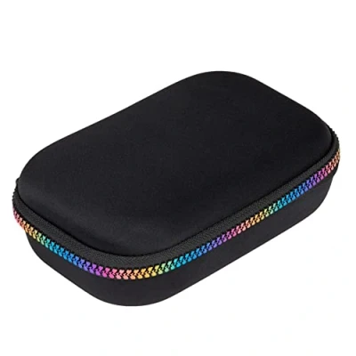 Afbeelding van ZIPIT Colorz 3 ringband etui voor jongens en meisjes, Zwart &amp; Regenboog, Pencil Box, hedendaags