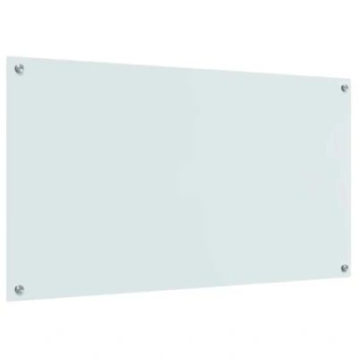 Afbeelding van vidaXL Keuken Achterwand Wit Geharde Glas 110 x 60 cm