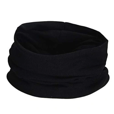 Afbeelding van Jasmine Silk Pure Snood/Sjaal Zijde Halswarmer Buis Bivakmuts, Zwart, One size