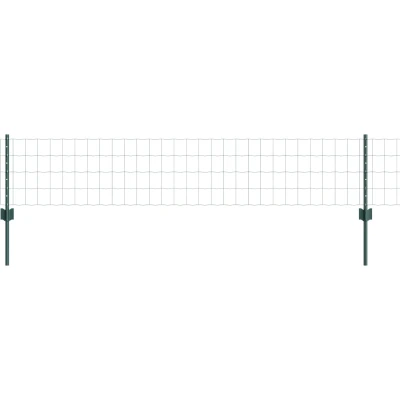 Afbeelding van vidaXL Euro Afscheiding Set van 3 Groen Staal 50 x 0.4 m Duurzaam