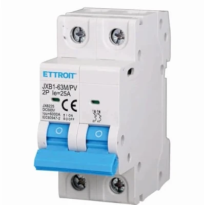 Afbeelding van ZOREI Fotovoltaïsche schakelaar, 2P DC 500V 6KA, gebruikt 2 DIN modules, MCB C25 25A