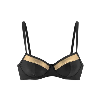 Afbeelding van Lascana Wiretop Elodie Bikinitop, Dames, Maat: 40xG, Black/gold