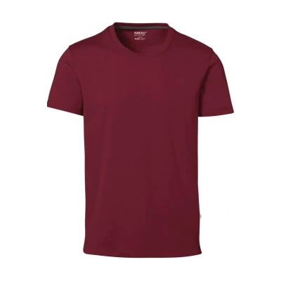 Afbeelding van HAKRO Regular Fit Dames T shirt wijnrood, Effen