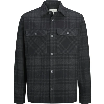 Afbeelding van JACK&amp;JONES JPRRAYMOND MELANGE CHECK LS OVERSHIRT SN Heren Overhemd Maat M
