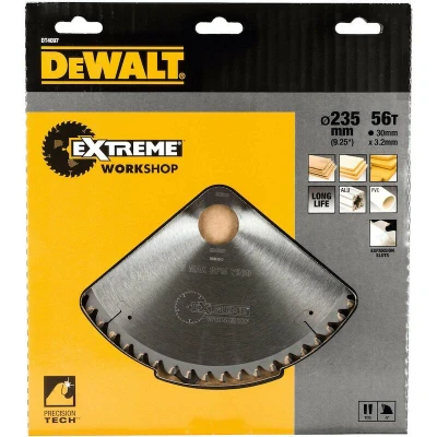Afbeelding van DeWalt Accessoires Cirkelzaagblad 235x30x56t, trapezium, negatief.5, kerf 3,0mm DT4097 QZ
