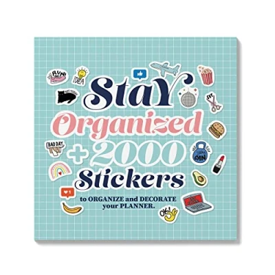 Afbeelding van Stiker Stay Organized Stikerschrift met meer dan 2000 stickers, klein boek stickers om te organiseren en decoreren