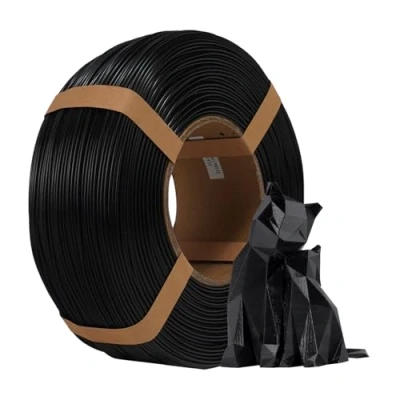 Afbeelding van eSUN PLA+ Navulfilament 1.75mm, Navul PLA Plus Spoolless 3D Printing Filament, Maatnauwkeurigheid +/ 0.03mm, 1KG (2.2 LBS) voor Printers (Zwart, 1KG)